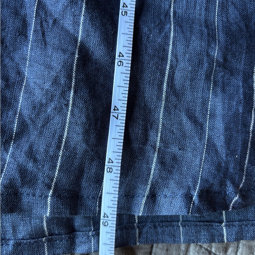 We’re All Pretty Girls - Navy Pinstripe Strapless Midi Dress (NWT) - Picture 9 of 10